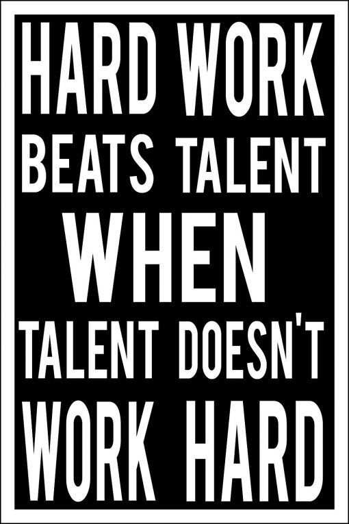 Hard Work Beats Talent When Talent Doesn T Work Hard Motivational