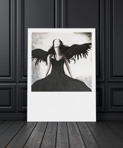 775-CANVASWALLPRINT-BE Angel Wings Canvas Posters And Prints Wall Art Canvas Painting Black White Wall Pictures For Living