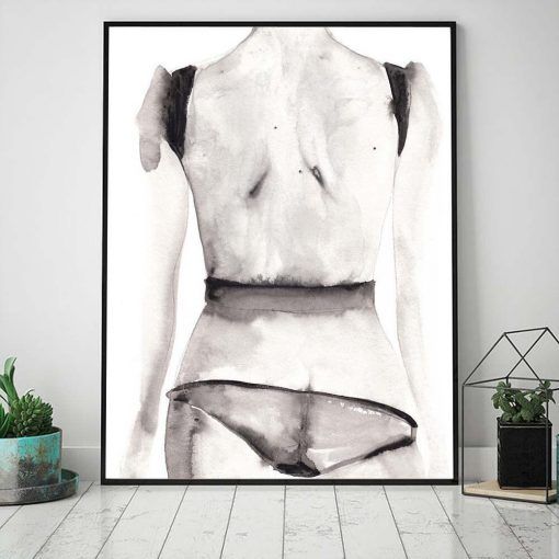 790-CANVASWALLPRINT-BE Sexy Woman Body Poster Abstract Canvas Painting Nordic Posters and Prints Modern Wall Art Picture For