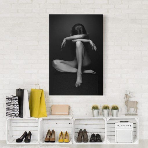 852-CANVASWALLPRINT-BE Black and White Elegant Ballet Dance Poster Prints Photo Nordic Style Girl Portrait Wall Art Pictures