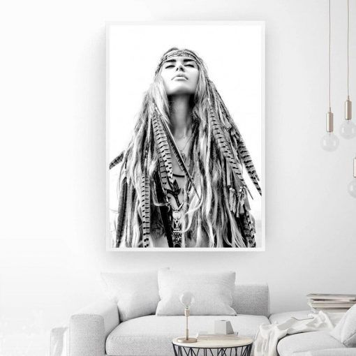 847-CANVASWALLPRINT-BE Morocco Door Vintage Poster Lotus Feather Portrait Art Pictures Printed Modern Home Living Room Canvas Painting