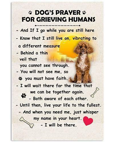 Dog- Poodle Prayer – Poster - Canvas Print - Wooden Hanging Scroll ...