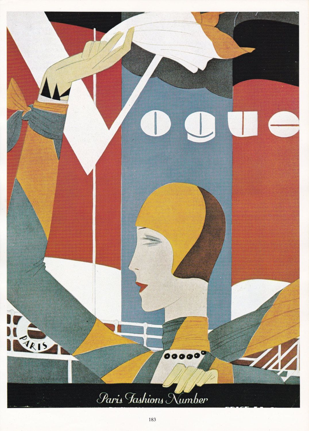 Vogue Magazine Cover Art Nouveau Fine Art Paris Fashion Vintage From ...