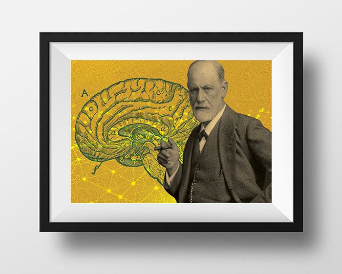 Sigmund Freud Scientist Portrait – Poster - Canvas Print - Wooden ...