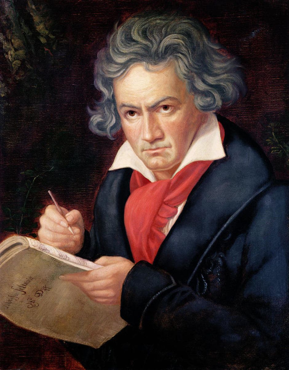 Ludwig Van Beethoven Composing His Missa Solemnis Poster Canvas