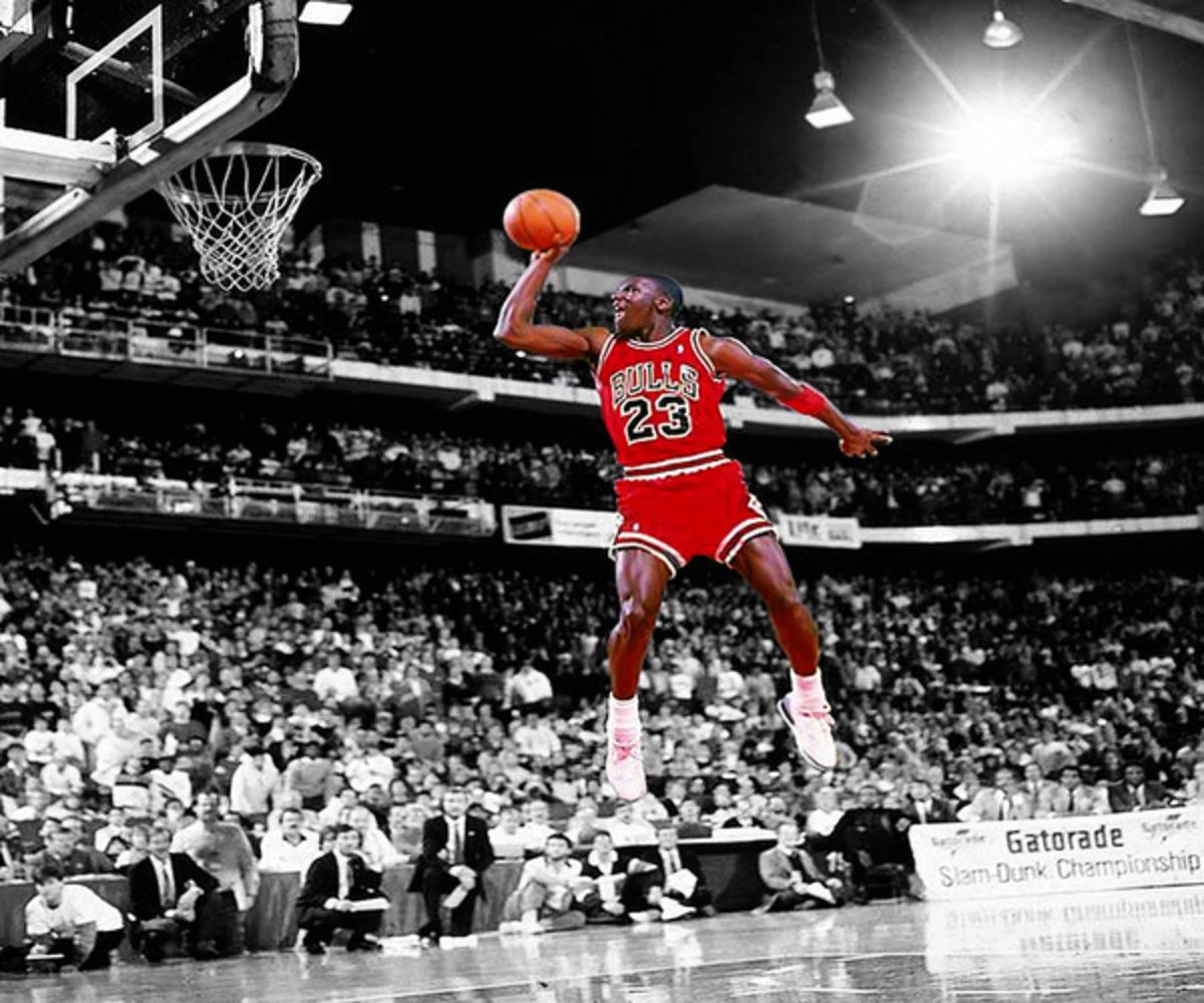 Michael Jordan Slam Dunk Contest Poster Canvas Print