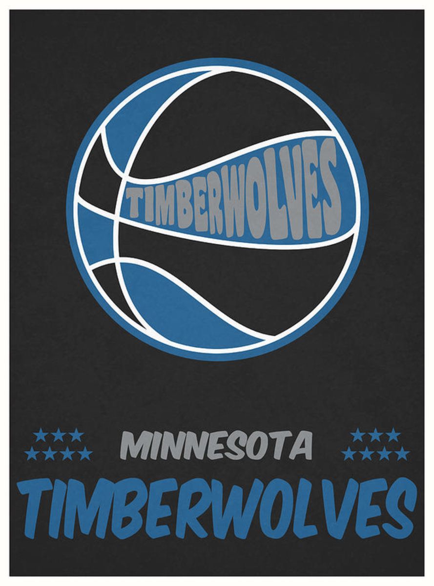 Minnesota Timberwolves Vintage Basketball Art – Poster - Canvas Print ...