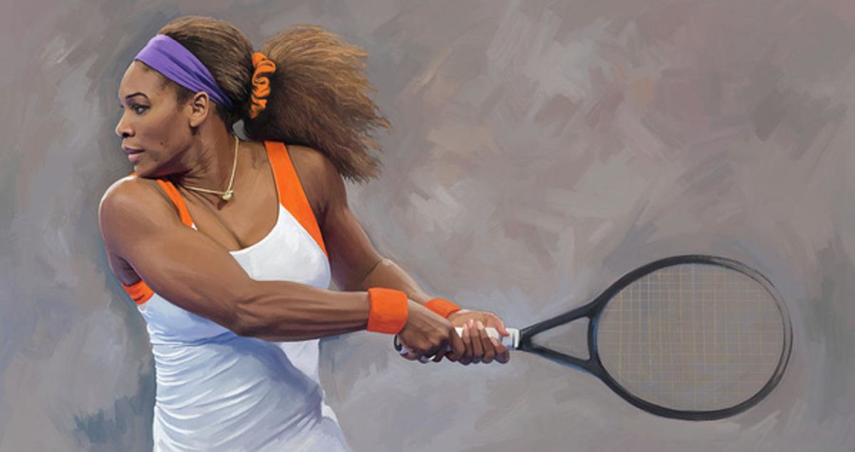 serena-williams-artwork-poster-canvas-print-wooden-hanging-scroll