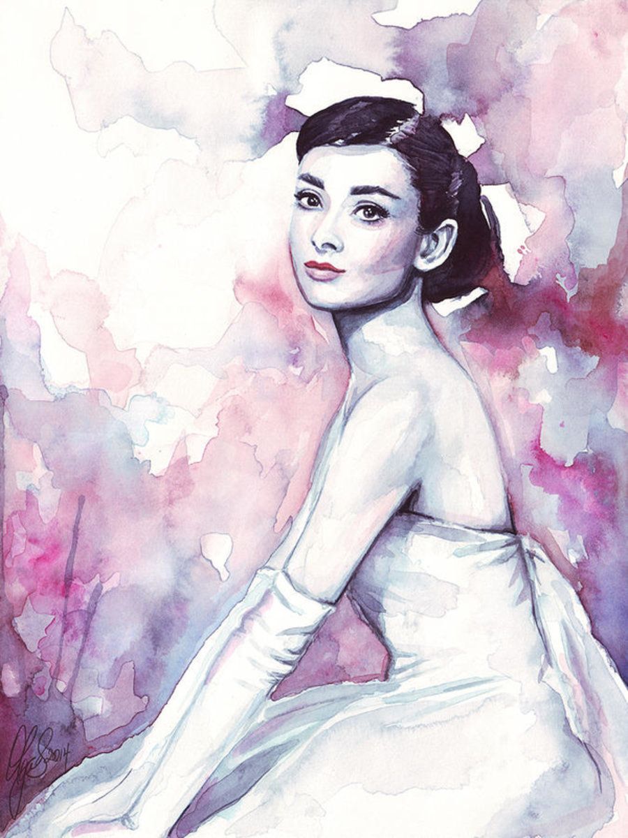 Audrey Hepburn Portrait – Poster - Canvas Print - Wooden Hanging Scroll