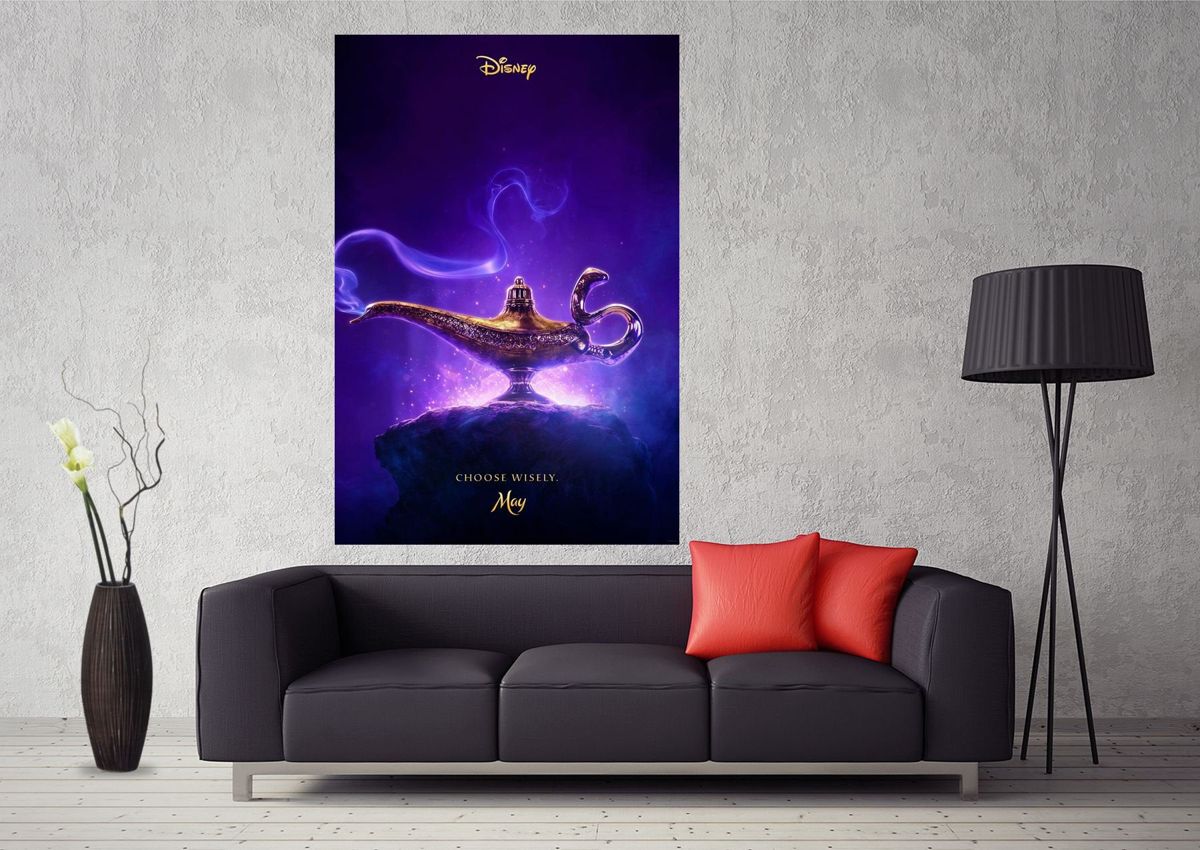 New 2019 Aladdin Movie Art #004 – Poster - Canvas Print - Wooden ...