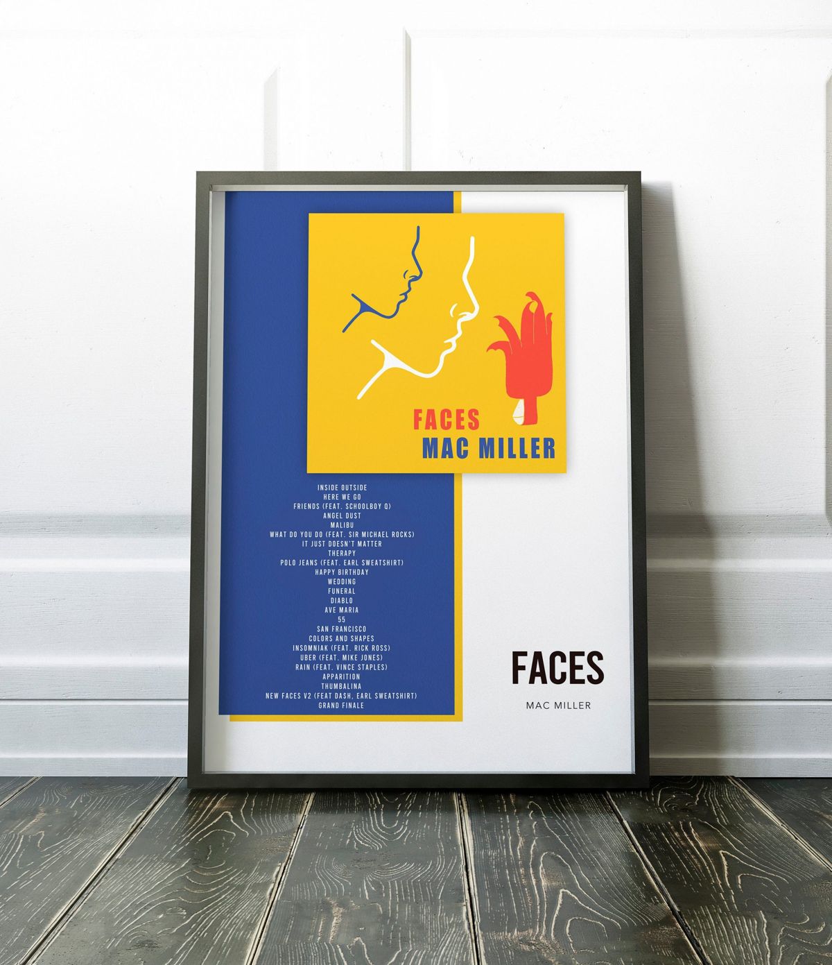 mac miller faces poster