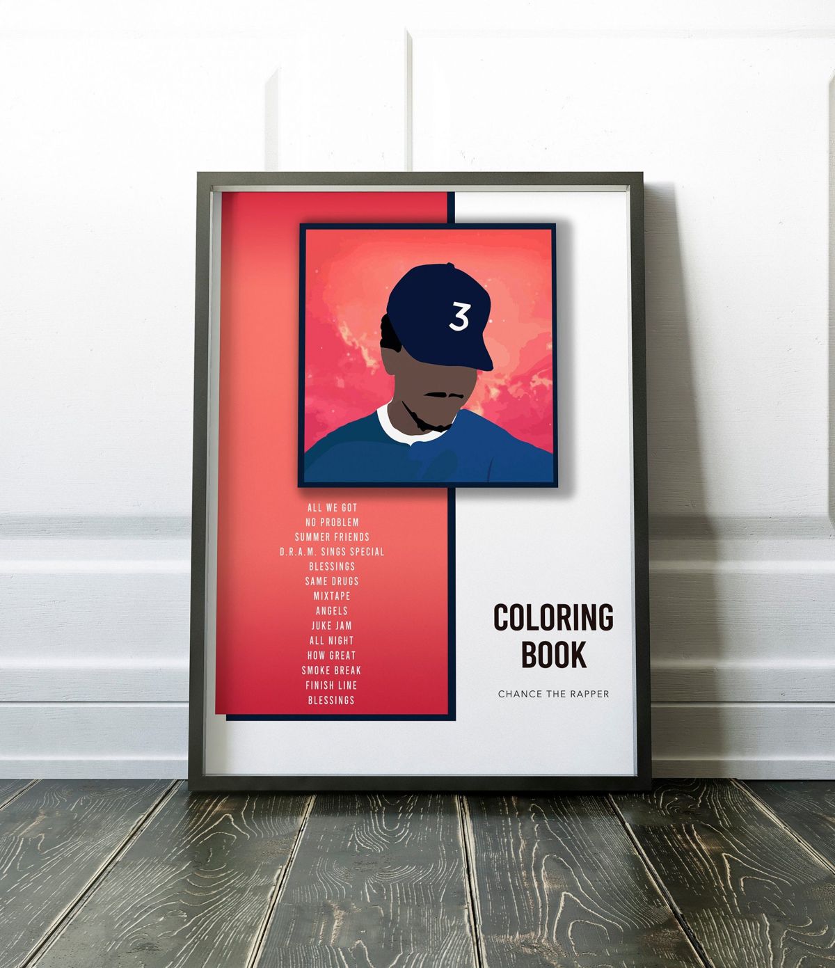 Download Coloring Book Tracklist - Chance The Rapper Album Cover - Poster - Canvas Print - Wooden Hanging ...