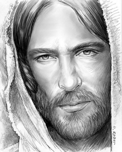 Jesus Face - Religious – Poster - Canvas Print - Wooden Hanging Scroll ...