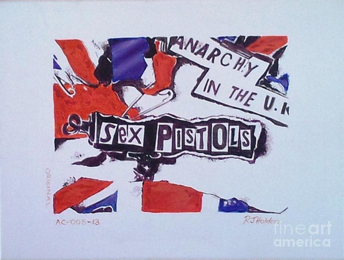 Sex Pistols Anarchy In The Uk Poster Canvas Print Wooden Hanging Scroll Frame Big Eagle 