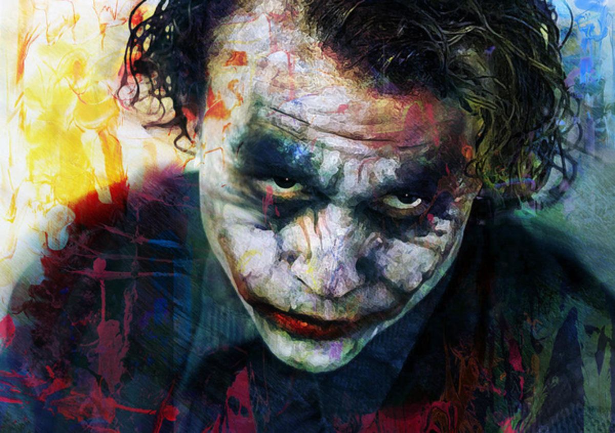 The Joker - Superhero – Poster - Canvas Print - Wooden Hanging Scroll ...