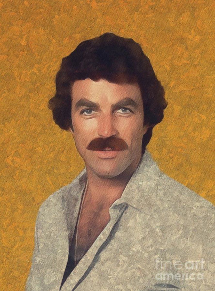 Tom Selleck, Hollywood Legend – Poster - Canvas Print - Wooden Hanging ...
