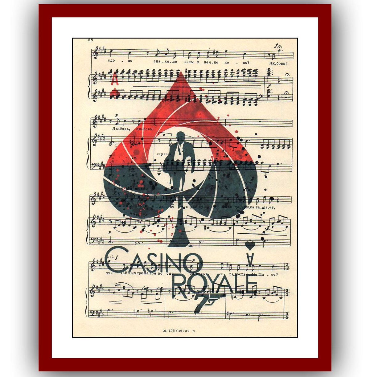 casino royale 007 framed picture for sale